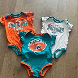 Miami Dolphins Kids One Piece Set - Orange, Teal, White you can bundle anything